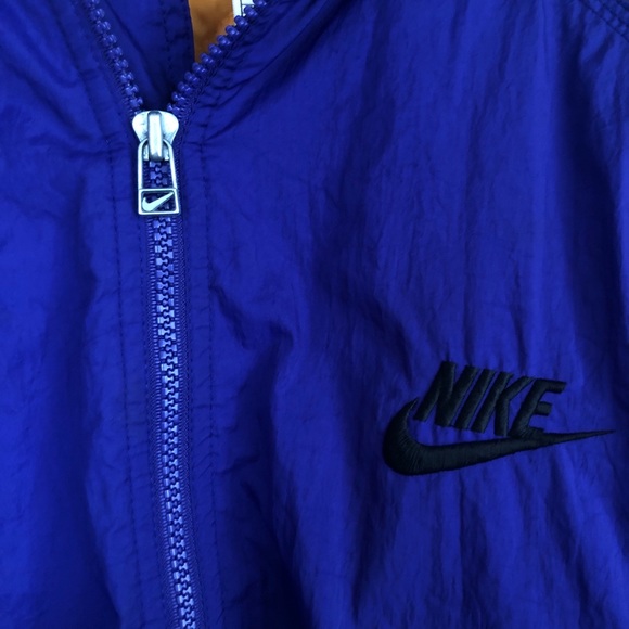 NIKE Front Zip Hooded Big Swoosh Kids RARE Jacket - Picture 3 of 4